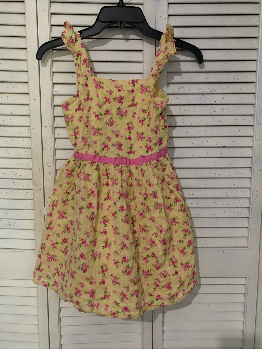 Zuni’s Girl Yellow & Pink Floral Print Sundress Jumper 7/8